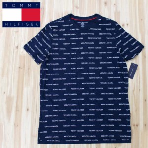 送料無料 TOMMY HILFIGER トミー ヒルフィガー オールオーバーロゴ クルーネック Tシャツ トップス 半袖 コットン 綿 09T4116 ゆうパケ