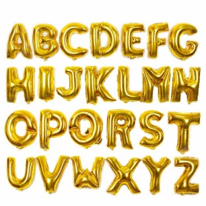 アルファベットバルーン 風船 英語 英字 アルミ風船 AからMまで 1文字 メッセージ 記念日ギフト バルー