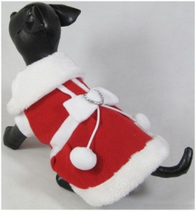 ペット用 犬用 洋服 ワンピース スカート コート 半袖 スナップボタン サンタクロース コスチューム コス
