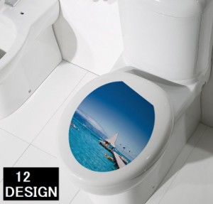 トイレステッカー 便座シール ウォールステッカー ウォールシール トイレ用 便器の蓋 トイレデコレーション DIY 壁装
