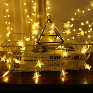 イルミネーションライト LEDライト 電池式 星型 スター ハロウィン クリスマス 6m デコレーション 飾り付け 電飾 パーテ
