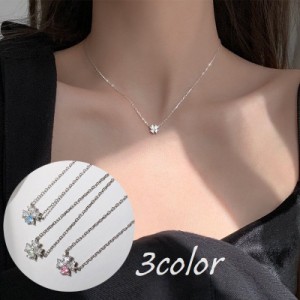 bn003g【高品質✨】クローバーネックレス　シルバー　四つ葉　幸運　大人可愛い3800円→3000円