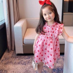 ワンピース キッズ ベビー 子供用 女の子 ノースリーブ フレア ミニ丈 ミニワンピ ドット柄 水玉柄 フリル かわいい おしゃの通販はau Pay マーケット プラスナオ 商品ロットナンバー