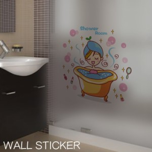 ウォールステッカー 壁ステッカー 壁紙シール シール式 浴室 バスルーム お風呂 シャワー ルームデコレーション ウォールデコレ