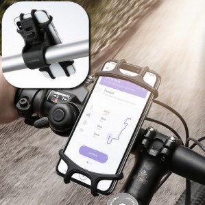 スマホホルダー 自転車用 スマホケース 携帯ホルダー ベルト固定 バー固定 シリコン製 耐衝撃 サイクリング モバイルホルダー 