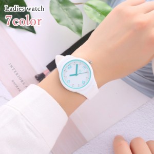 腕時計 レディース 女性 ファッション雑貨 アナログ時計 クオーツ式 クオーツ時計 幅広 大きめ 無地 ホワイト ブラック ブル