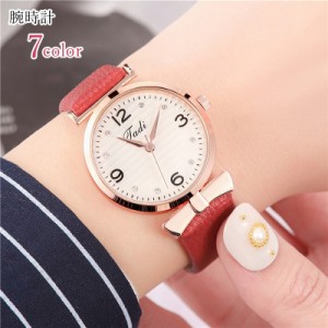腕時計 レディース 女性 ファッション雑貨 クオーツ時計 フェイクレザー 無地 ホワイト ブラック ピンク シンプル フォーマル