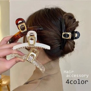 ヘアクリップ バンスクリップ レディース ヘアアクセサリー ヘアアレンジ 髪留め 女性用 きれいめ 大人可愛い おしゃれ べっ甲