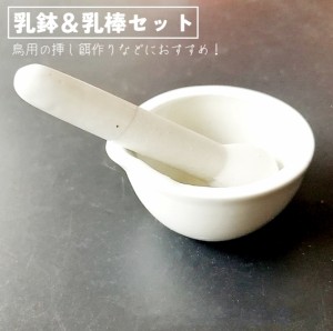 乳鉢 乳棒付き 2点セット 鳥用 挿し餌用品 すり鉢 すりこぎ棒 餌作り エサづくり 手作り 自作 ペット 小動物