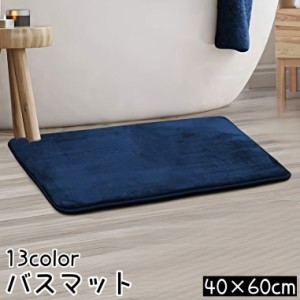 バスマット 洗面所マット 足ふきマット 玄関マット トイレマット フロアマット 40 60cm 長方形 柔らかい シンプル おし