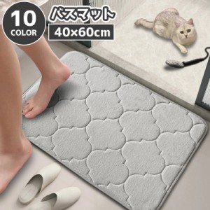 バスマット キッチンマット 足ふきマット フロアマット 玄関マット ラグ 40cm×60cm 滑り止め付き バス用品 洗面所 フ