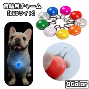 首輪用チャーム 首輪アクセサリー ペット用品 犬用 いぬ イヌ  散歩用ライト LEDライト 光る 光るストラップ レジャー 夜