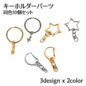 キーホルダーパーツ 10個セット 金具 留め具 ナスカン アクセサリーパーツ ハンドメイド 手芸用品 手作り DIY チェーン留