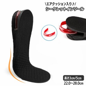 シークレットインソール 中敷き 高さ3.5cm 5cm メンズ レディース ユニセックス クッション 上げ底 フルインソール 衝