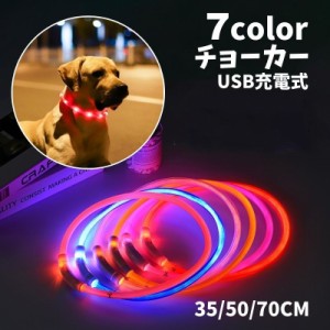 チョーカー 犬用 光る LEDライト USB充電式 猫用 首輪 ペット用品 ペットグッズ アクセサリー サイズ調節可能 リチウム