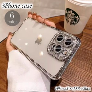 iPhoneケース スマートフォンケース スマホカバー ラインストーン キラキラ クリア 透明 保護ケース おしゃれ 可愛い i