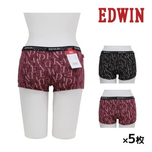 送料無料 同色5枚セット EDWIN エドウィン 1分丈 ショーツ パンツ 下着 アズ | ボクサーパンツ ティーンズ 女の子 小学生 中学生 高校生 