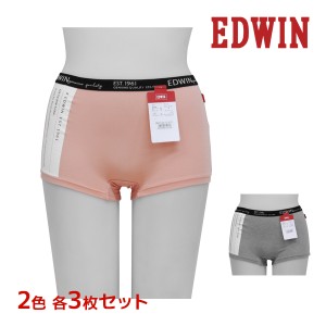 2色3枚ずつ 送料無料 6枚セット EDWIN エドウィン 1分丈 ショーツ パンツ 下着 アズ | パンティ ボクサーパンツ パンティー ボクサー レ