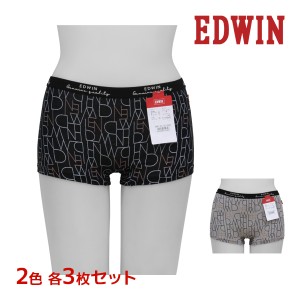 2色3枚ずつ 送料無料 6枚セット EDWIN エドウィン 1分丈 ショーツ パンツ 下着 アズ | パンティ ボクサーパンツ パンティー ボクサー レ