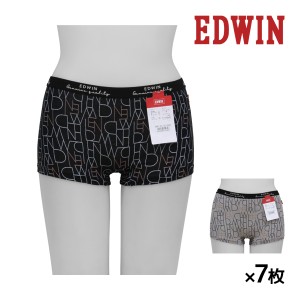 送料無料 同色7枚セット EDWIN エドウィン 1分丈 ショーツ パンツ 下着 アズ | パンティ ボクサーパンツ パンティー ボクサー レディース