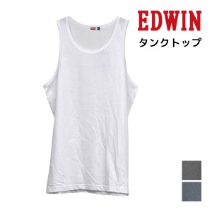 EDWIN エドウィン タンクトップ アズ as | メンズ 紳士 男性 下着 ランニング ノースリーブ ランニングシャツ 紳士肌着 男性下着 袖なし 