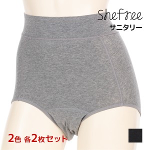 2色2枚ずつ 送料無料4枚セット Shefree シーフリー サニタリーショーツ 生理用ショーツ ナイト用 アツギ ATSUGI | ショーツ パンツ サニ