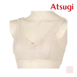 ATSUGIの肌着 綿100% かぶりタイプ ブラジャー 日本製 アツギ ATSUGI | かぶり ホックなし ノンワイヤーブラジャー ノンワイヤーブラ ブ