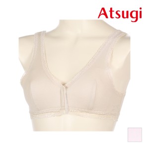 ATSUGIの肌着 綿100% フロントボタンブラ ブラジャー 日本製 アツギ ATSUGI | 前あき 前あきブラ 前開きブラジャー 前開き ノンワイヤー