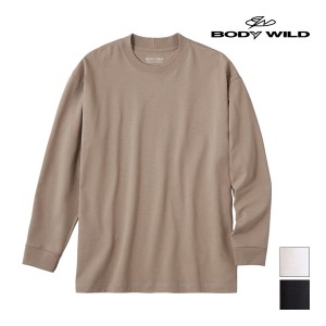 BODYWILD ボディワイルド ジェンダーニュートラル クルーネックロングスリーブ 綿100% グンゼ GUNZE | クルーネックシャツ シャツ tシャ