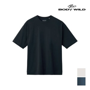 BODYWILD ボディワイルド ジェンダーニュートラル ドロップショルダー クルーネックTシャツ 半袖丸首 グンゼ GUNZE | シャツ Tシャツ 半