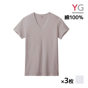 送料無料 同色3枚セット YG ワイジー NEXTRA+ DRYDEO VネックTシャツ フライス 綿100% インナー グンゼ GUNZE | メンズ 男性 tシャツ vネ