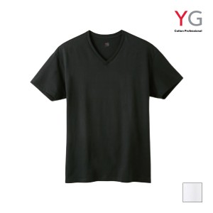 YG ワイジー コットン 超速吸水 VネックTシャツ 天竺 綿100% インナー グンゼ GUNZE | メンズ 男性 紳士 tシャツ シャツ vネック v首 半