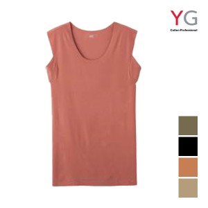 YG ワイジー Tシャツ専用アンダー CUT OFF クルーネックスリーブレスシャツ 汗取りパッド付 グンゼ GUNZE 日本製 | ノースリーブ 脇汗 大