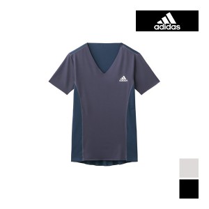 adidas アディダス VネックTシャツ インナー グンゼ GUNZE | メンズ 男性 紳士 下着 半袖 肌着 シャツ 半袖インナー tシャツ v首 vネック