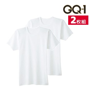 GQ-1 消臭フライス 半袖丸首 インナー Tシャツ 2枚組 グンゼ GUNZE | メンズ 男性 紳士 クルーネック 丸首 半袖 肌着 下着 インナーシャ