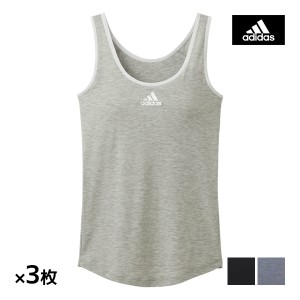 送料無料 同色3枚セット adidas アディダス ブラタンクトップ インナー グンゼ GUNZE | ブラトップ スポーツ タンクトップ カップ付き カ