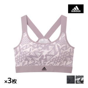 送料無料 同色3枚セット adidas アディダス ハーフトップ スポーツブラジャー スポブラ グンゼ GUNZE | ハーフトップブラ ハーフトップブ