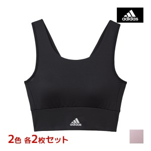 2色2枚ずつ 送料無料4枚セット adidas アディダス クロップトップ スポーツブラジャー スポブラ グンゼ GUNZE | ハーフトップ ハーフトッ