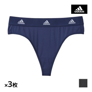 送料無料 同色3枚セット adidas アディダス ハーフショーツ Tバック パンツ グンゼ GUNZE | タンガ ショーツ レディース Tバックショーツ