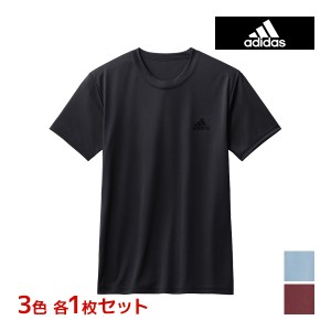 3色1枚ずつ 送料無料3枚セット adidas アディダス Tシャツ メンズ 男性 グンゼ GUNZE | tシャツ カットソー スポーツ スポーツウェア ト