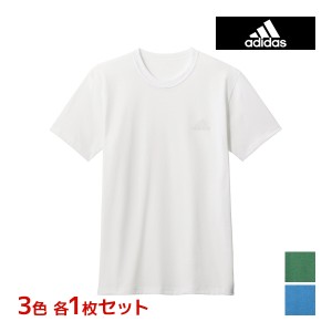 3色1枚ずつ 送料無料3枚セット adidas アディダス Tシャツ メンズ 男性 グンゼ GUNZE | tシャツ カットソー スポーツ スポーツウェア ト