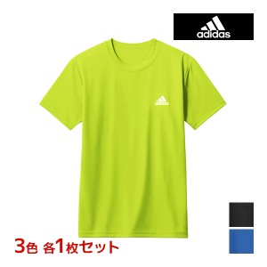 3色1枚ずつ 送料無料3枚セット adidas アディダス Tシャツ メンズ 男性 グンゼ GUNZE | tシャツ カットソー スポーツ スポーツウェア ト