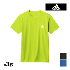 送料無料 同色3枚セット adidas アディダス Tシャツ メンズ 男性 グンゼ GUNZE | tシャツ カットソー スポーツ スポーツウェア トレーニ