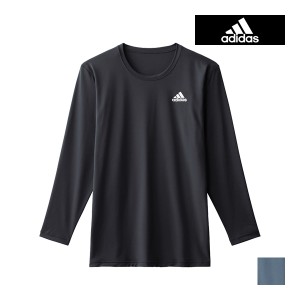 adidas アディダス クルーネックロングスリーブ メンズ 男性 グンゼ GUNZE | ロンt 長袖 tシャツ カットソー スポーツ スポーツウェア ト