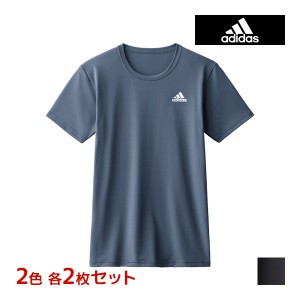 2色2枚ずつ 送料無料4枚セット adidas アディダス Tシャツ メンズ 男性 グンゼ GUNZE | tシャツ カットソー スポーツ スポーツウェア ト