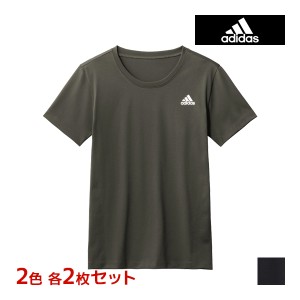 2色2枚ずつ 送料無料4枚セット adidas アディダス Tシャツ メンズ 男性 グンゼ GUNZE | tシャツ カットソー スポーツ スポーツウェア ト