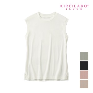 KIREILABO キレイラボ Fitte フィッテ ノースリーブ 女性 グンゼ GUNZE | カットソー 裾 スリット レイヤード サイドスリット レディース