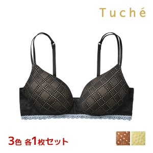 3色1枚ずつ 送料無料3枚セット Tuche トゥシェ ナチュラル感ブラ ワイヤレスブラジャー ブラ 女性 グンゼ GUNZE | ノンワイヤーブラ ノン