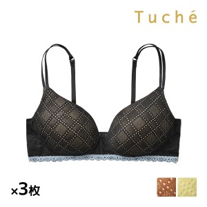 送料無料 同色3枚セット Tuche トゥシェ ナチュラル感ブラ ワイヤレスブラジャー ブラ 女性 グンゼ GUNZE | ノンワイヤーブラ ノンワイヤ