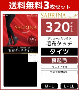 送料無料3枚セット SABRINA サブリナ ウォームプラス 320デニール 毛布タッチタイツ 防寒 温感 裏起毛 グンゼ GUNZE まとめ買い | グンゼ